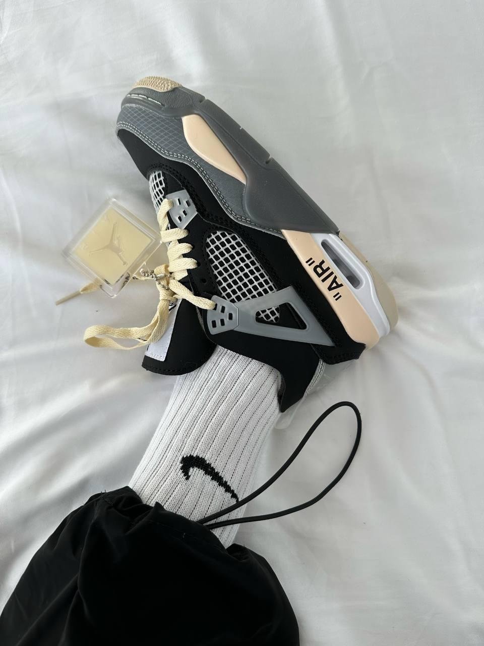 Nike Air Jordan 4 x Off White Black Beige