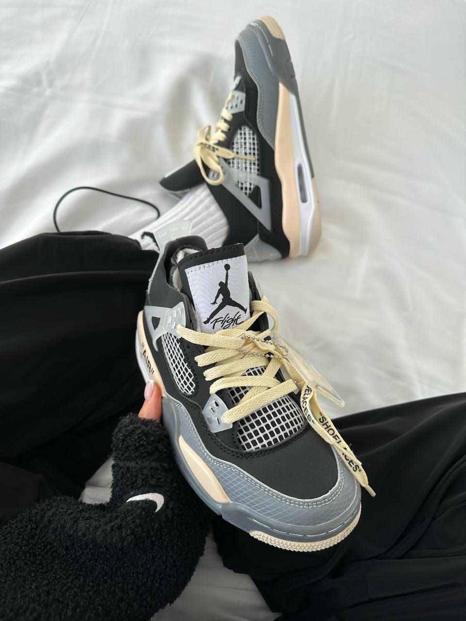 Nike Air Jordan 4 x Off White Black Beige