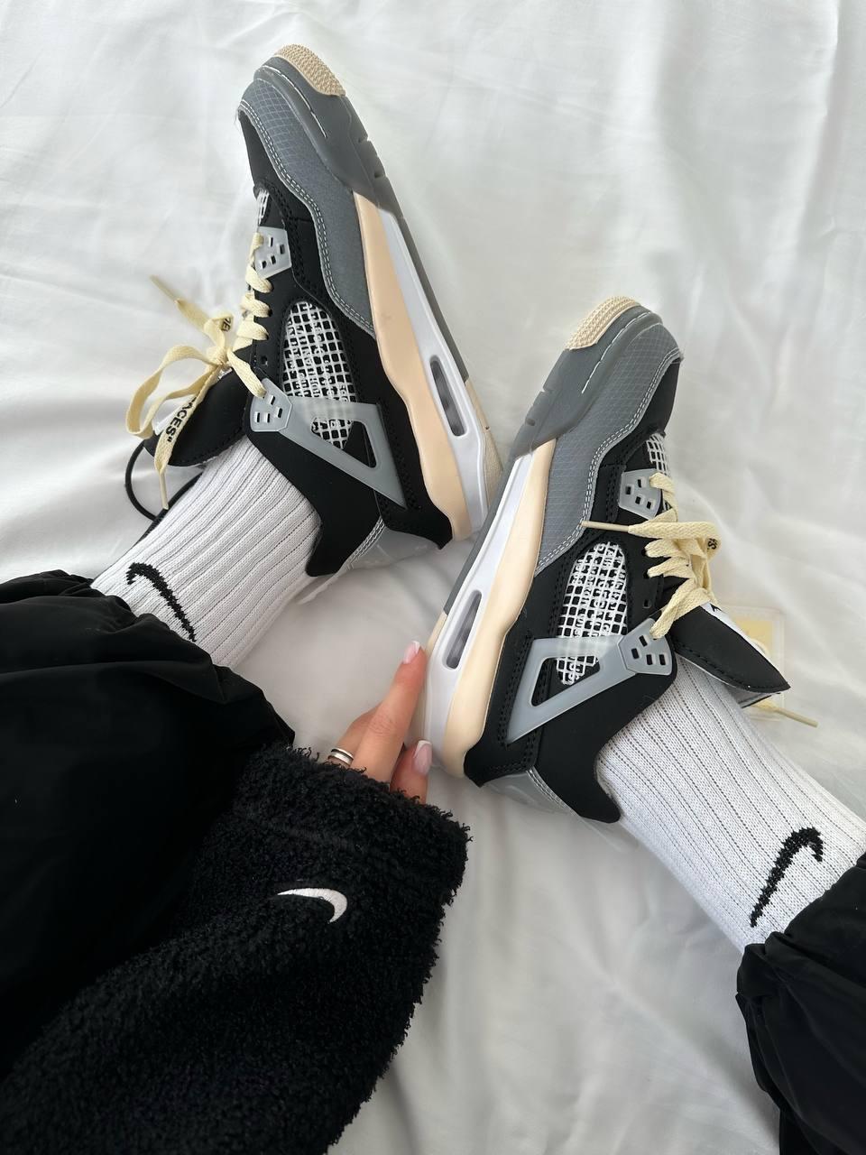 Nike Air Jordan 4 x Off White Black Beige