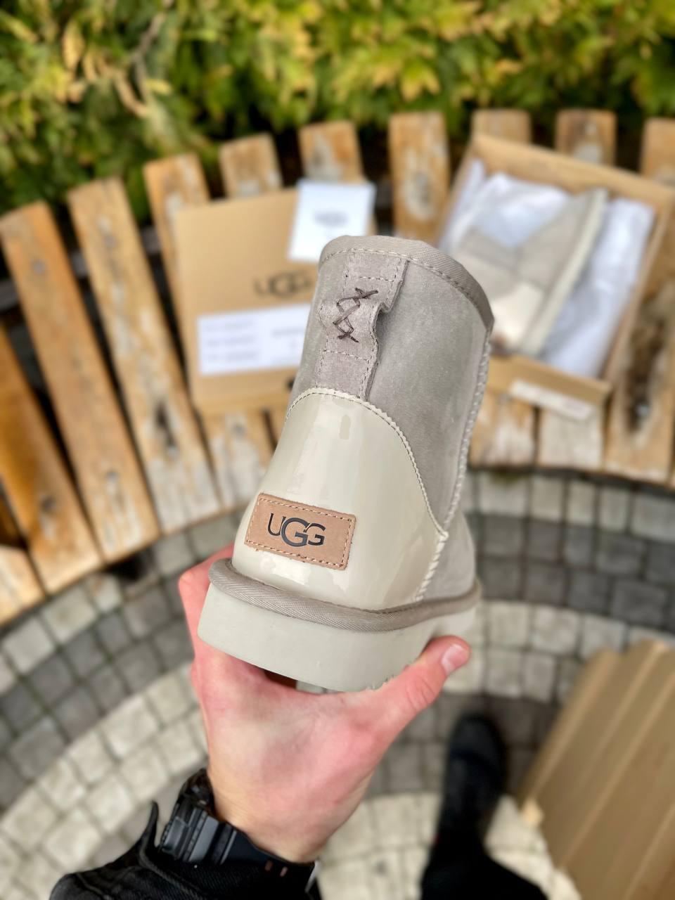 Ugg Light Grey Metallic Suede