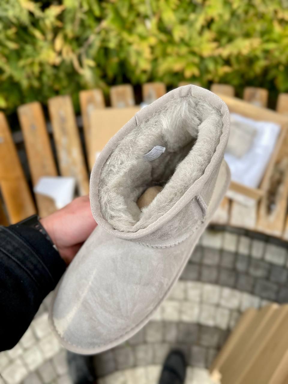 Ugg Light Grey Metallic Suede