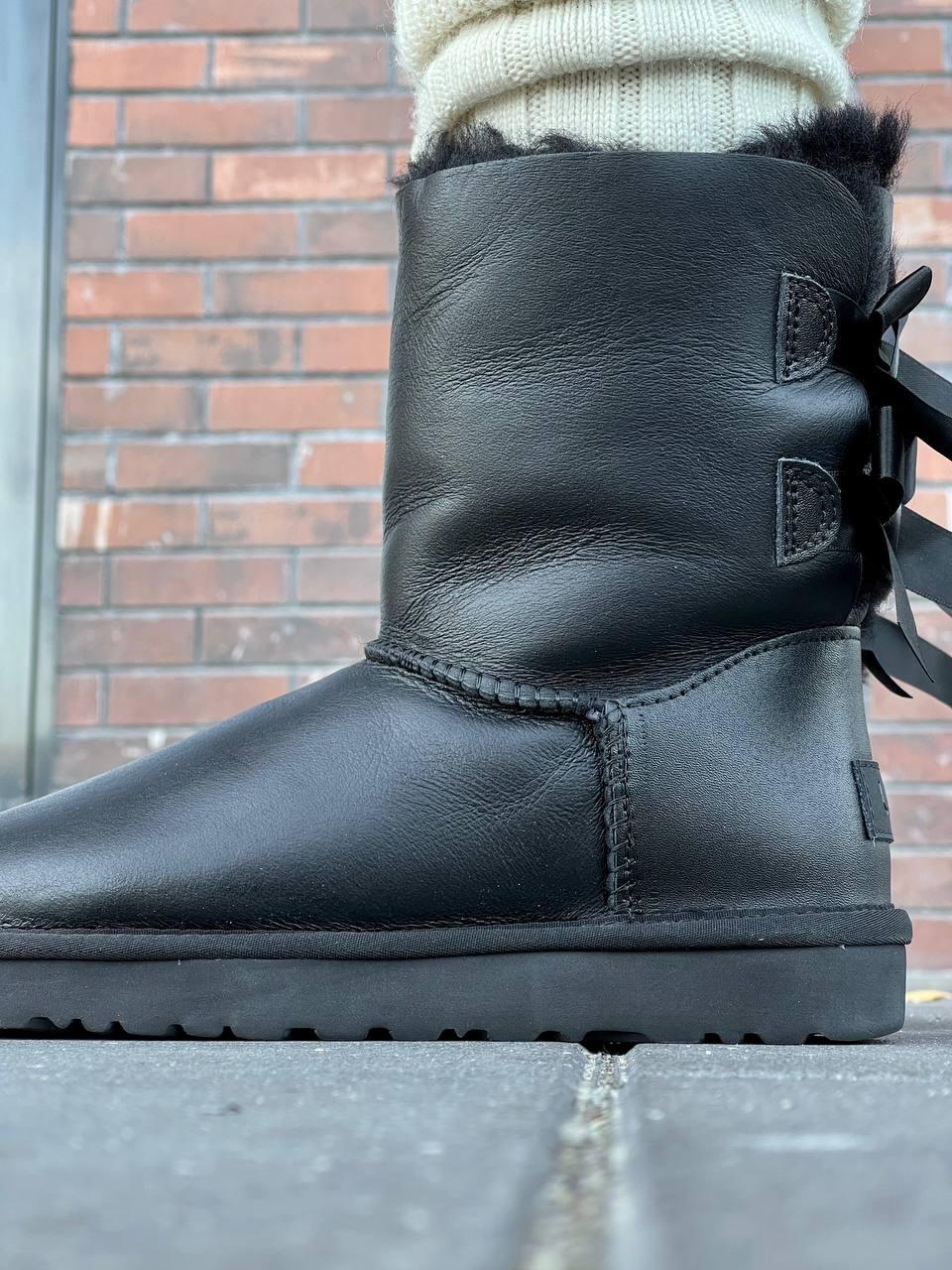 Ugg Bailey Bow II Boot Black Leather